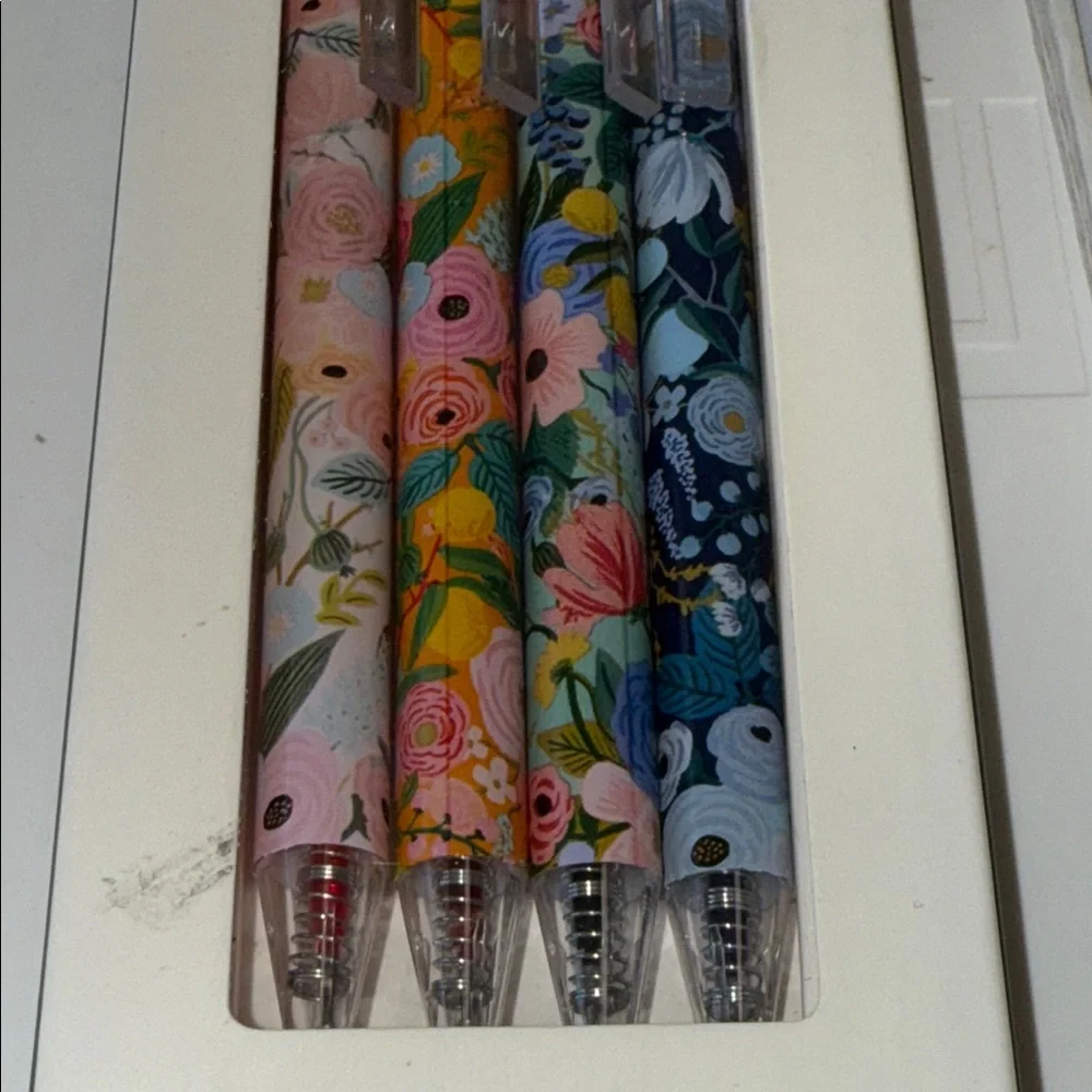 Rifle Paper Co. Colorful Floral Gel Pens and Notepad